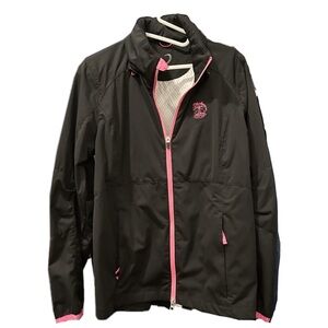 Zero restriction navy/pink golf zip jacket with hood
